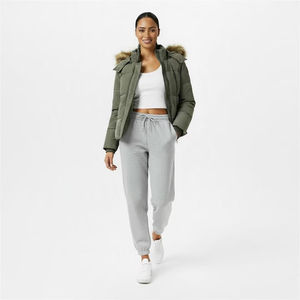 Chaqueta de Invierno Acolchada para Mujer y Hombre, Color Gris, con Capucha, Cálida, para Exteriores, Marca OEM - Product Image 3