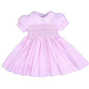 Ropa Geométrica de Lunares Rosados para Niños para Bebé Niña Vestidos ODM para Niñas Ropa Modesta al por Mayor - BB2540 - Product Image 1