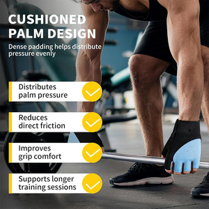 Guantes de Levantamiento de Pesas con Soporte para Muñecas, Agarre Antideslizante, Guantes Transpirables para Gimnasio, Entrenamiento, Dominadas, Ciclismo, Ejercicios en Casa - Product Image 3