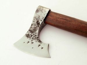 Handmade Industrial Grade Carbon Steel <b>Axe</b> <b>wood</b> Handle Survival Leather Hatchet Forged Artisan <b>Axe</b> - Product Image 2