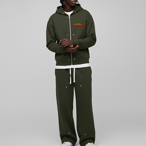 Conjunto Deportivo de Invierno de 2 Piezas, Color Sólido, Cierre con Cordón, Hecho a Medida, de Alta Calidad, Ropa Deportiva Moderna, 100% Algodón - Product Image 4