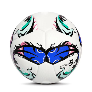 Ballon de football de qualité supérieure, imprimé par sérigraphie, en PU, texture laminée, taille 5, cousu à la machine, pour l'entraînement - Product Image 3