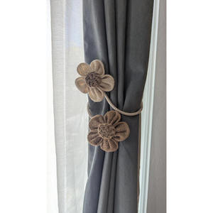 Rustic Style Jute Curtain <b>Tiebacks</b> – Handmade Natural Fiber Curtain Holders for Window Decoration - Product Image 3