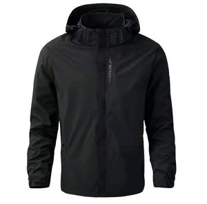 Sweat à capuche d'hiver pour homme 100% coton molletonné, couleur unie, respirant et écologique, séchage rapide, avec poches - Product Image 1