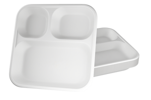 Bandeja de Comida Biodegradable Moderna y Ecológica Plantura, Rectangular con Compartimentos Divididos, Apta para Microondas, para Llevar - Product Image 3