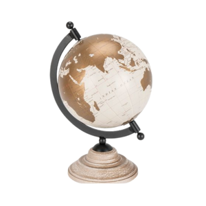 Decorative World Desk Globe with Wooden Base | Iron Stand and Durable Plastic Sphere for Office Desk & Educational Use - Product Image 4