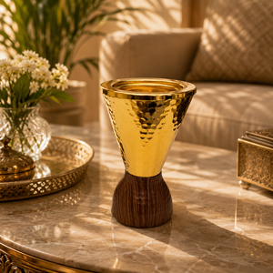 Quemador de incienso de latón premium con taza de madera, quemador de incienso árabe Oud para Ramadán, Eid, decoración islámica del hogar, fabricante mayorista - Product Image 3