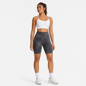 Shorts Casuales de Cintura Baja para Mujer, Transpirables, Ecológicos, de Punto, con Spandex y Algodón, Corte Regular, Logotipo en la Pierna Izquierda, Cordón Ajustable - Product Image 4