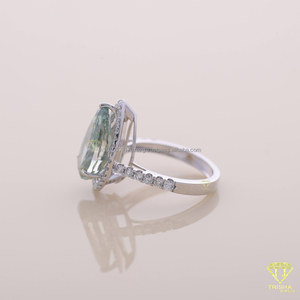 Anillo de Compromiso de Moissanita Refinada de Proveedor Indio para Mujer, Diseñado para Ocasiones Especiales Memorables, Disponible en Grandes Cantidades - Product Image 1
