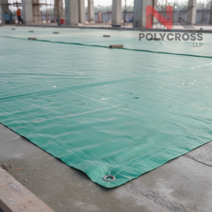 Bâche en PE robuste et imperméable pour chantier de construction, idéale pour la protection contre l'humidité du ciment et la couverture des surfaces. - Product Image 6