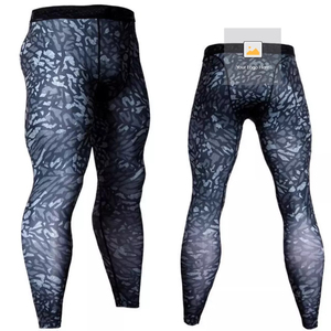 New <b>Men's</b> <b>Compression</b> Tight Quick Dry Full Length Workout <b>Tights</b> Elastic Waist Gym Running Training Pants Oem - Product Image 1