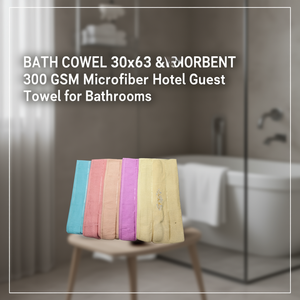 30x60 Soft & Absorbent 300 GSM <b>Microfiber</b> Hotel Guest <b>Towel</b> for Bathrooms - Product Image 3