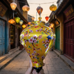 Lámpara de Seda Inspirada en Hoi An, Vietnam, Material de Tela de Seda para Decoración de Restaurantes, Iluminación Ambiental - Product Image 4