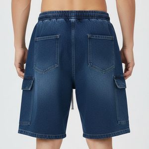 Custom LOGO High Quality Vintage Plus Size Men Gym Shorts OEM Summer <b>Light</b> Breathable Embroidery 100% Cotton OEM Service - Product Image 2