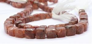 Cuentas facetadas de piedra del sol AAA en forma de cubo de 6-7 mm, cuentas de piedra del sol en forma de cubo 3D de 8 pulgadas, cuentas sueltas de piedra del sol natural para la fabricación de joyas. - Product Image 6