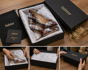 Escarpins élégants à talons aiguilles en tissu écossais tartan pour femmes, parfaits pour les mariages et les soirées, vente en gros - Product Image 6