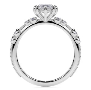 Marquise Cut Moissanite <b>Ring</b> 925 Sterling <b>Silver</b> White Gold Plated <b>Solitaire</b> Engagement Promise Wedding Party Luxury Jewelry - Product Image 4