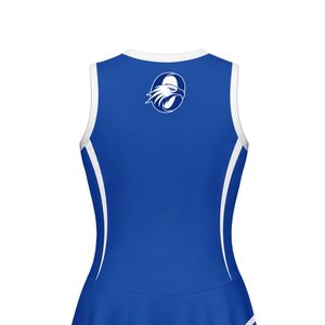 Camiseta Deportiva sin Mangas para Mujer, Sublimada en Azul Rey y Blanco, para Tenis, Entrenamiento, Deporte y Actividades al Aire Libre - Product Image 5