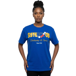เสื้อยืด Sigma Gamma Rho Sisterhood Scholarship Service สีน้ำเงิน เสื้อยืดผู้หญิง แขนสั้น ลายกราฟิก เสื้อลำลอง แฟชั่น เสื้อผ้าสั่งทำพิเศษ - Product Image 1