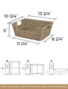 Stackable Seagrass Pantry <b>Baskets</b> for <b>Shelves</b> Handmade Storage <b>Basket</b> Wholesale ecofriendly Made in Viet Nam - Product Image 4