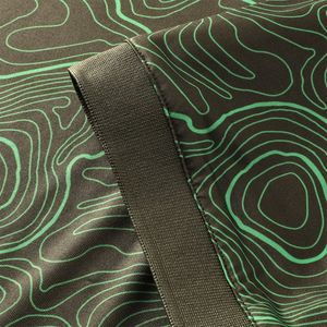 Polo de Manga Corta para Hombre con Estampado Topográfico Verde, con Bolsillo, Tejido de Secado Rápido, Estilo Casual - Product Image 4