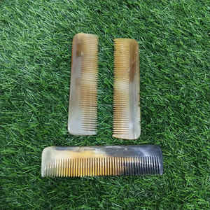 หวีหนวดขนาดเล็กทำจากเขาควายธรรมชาติเคลือบเงาสำหรับผู้ชายในราคาที่ดีที่สุด - Product Image 3