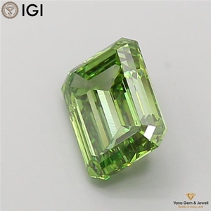 Diamant de laboratoire cultivé CVD de forme émeraude, certifié IGI, clarté VS2, couleur vert vif fantaisie, 6,01 carats, pour des bijoux de créateur époustouflants - Product Image 6