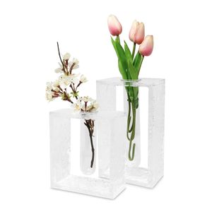Modern Design Pink Acrylic Flower <b>Vase</b> With Premium Quality For Home Office And Hotel Decor - Product Image 5