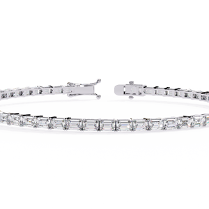 Aries Jewel Luxury Emerald Shape CVD HPHT Lab Grown Diamond 14k <b>Solid</b> <b>Gold</b> IGI Certified Bracelet Fine Jewelry Women - Product Image 6