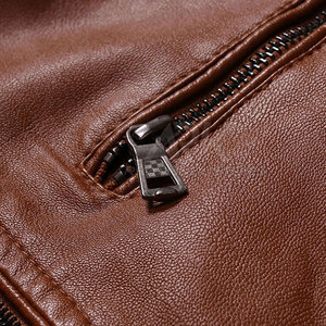 Breathable Winter Warm Men Leather Jacket Casual Wear Men Leather Jacket <b>In</b> Reasonable Price - Product Image 5