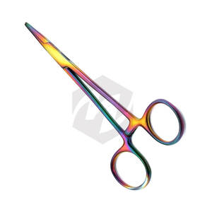 Pinces à moustiques à pointe droite en acier inoxydable, couleur arc-en-ciel, instruments chirurgicaux dentaires pour salle d'opération et usage clinique - Product Image 5