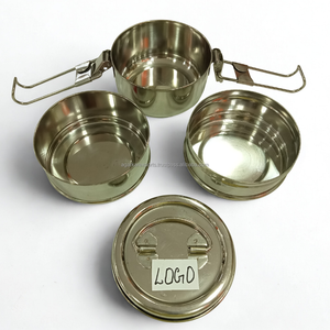 Boîte à lunch en acier inoxydable à bas prix, étanche, triple niveau, capacité de 750 ml, utilisation au bureau et en voyage, facile à laver, conception de repas à emboîtement - Product Image 6