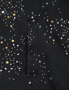 <b>Top</b> Trendy Streetwear <b>Cropped</b> Zipper Hoodie with <b>Rhinestones</b> Work Custom Logo & Color Men & Women Fashion <b>Rhinestones</b> Hoodies - Product Image 3