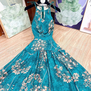Vestido Maxi de Seda para Mujer, Sexy, Estilo Princesa, Manga Corta, Lavable, Simple, Natural, Casual/Formal, Elegante y Cómodo para Diversas Ocasiones - Product Image 6