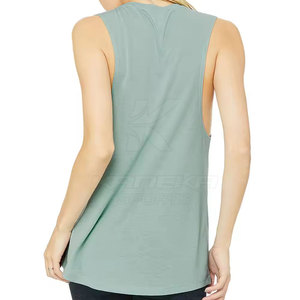 Camiseta sin Mangas para Mujer, Elegante, Ligera, Transpirable, Ecológica, Cómoda, Atuendo de Verano a la Moda, Logotipo Frontal, 100% Algodón - Product Image 5