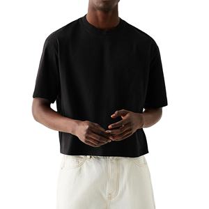 Camiseta Formal de Corte Holgado para Hombre, 100% Algodón, Manga Corta, Anti-pilling, Transpirable, Tejido Suave, Ajuste Holgado - Product Image 1