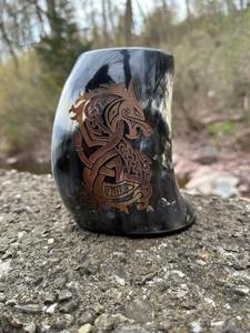 Tasses médiévales sculptées en corne, les plus précieuses et économiques, accessoires de vaisselle pour bière et vin - Product Image 4