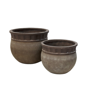 Jardinières décoratives d'extérieur en pierre synthétique de différentes tailles, personnalisables en usine, avec étiquette personnalisée - Product Image 1