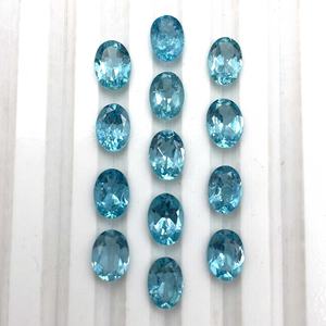 เครื่องประดับที่มีคุณภาพสูงตามสั่งโดยมีใบรับรอง IGI อัญมณีสีฟ้าสดใสทรงไข่หลวมตัดเป็นรูปวงรีขนาด5-16มม. - Product Image 3