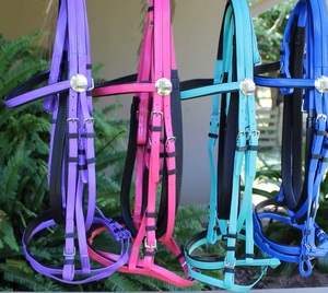 Juego de Brida para Caballo de PVC con Riendas de Goma, Hebillas de Acero Inoxidable y Acolchado de Neopreno, Fabricante de Arnés Personalizado para Caballos - Product Image 4