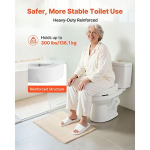Rialzo per WC con capacità di carico di 300 libbre, altezza di sollevamento di 3,5 pollici, apertura allargata, attrezzatura di sicurezza per bagno - Product Image 4