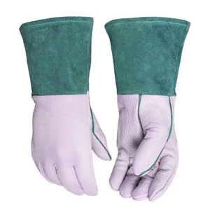 Gants de soudage TIG en cuir de chèvre et de vache pleine fleur, certifiés CE, résistants aux coupures et à l'abrasion, pour la lutte contre les incendies - Product Image 5