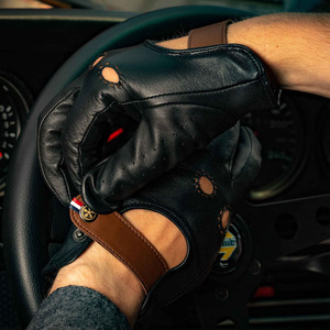 Gants d'équitation vintage en cuir de vachette véritable pour hommes, pour l'hiver, le travail en extérieur, les conducteurs et les motards, style pakistanais avec paume en cuir de vachette - Product Image 3