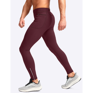 Pantalon de sport léger pour homme, pantalon de compression respirant, élastique, avec cordon de serrage, poches arrière zippées cachées, pantalon de fitness - Product Image 1