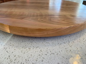 Wood Double Tier <b>Rotating</b> Tray Smooth-Spin Lazy Susan for Tabletop Spice Serving - Product Image 3