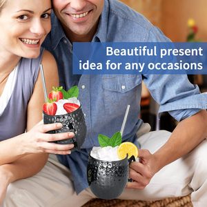 Wholesale Gunmetal Black Plated 18oz Stainless Steel Mug Moscow Mule <b>Cups</b> for Chilled Drink Mocktail Beer Cocktail Drinking - Product Image 5