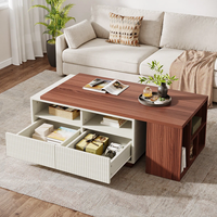 Mesa de Centro Moderna MD01 para Sala de Estar y Oficina, Fabricada en Vietnam, Material de Metal/Madera, 1 Año de Garantía, Muebles para el Hogar