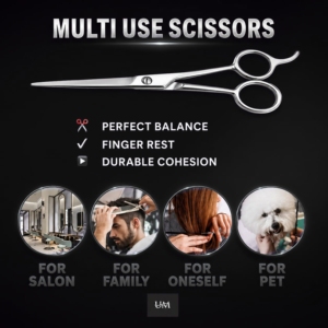 Tijeras de Peluquería Profesionales para Diestros, de Acero Inoxidable, para un Corte Preciso, Suave y Duradero - Product Image 3