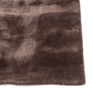 OEM Luxury Viscose silk Plain Area <b>Rug</b> Hand Loom Brown Carpet Cut Pile Plain Luxury Washable Non-Slip Medium Pile High Quality - Product Image 4