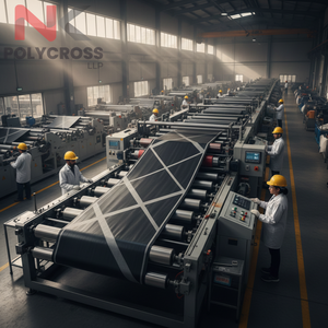 Feuille de PVC multicouche ignifuge Go Paulin pour la construction industrielle, usage extérieur, robuste, imperméable, 200 g/m², certifiée CE, Inde - Product Image 1